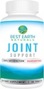 Best Earth Naturals Joint Support- Glucosamine, Chondroitin, MSM ווויטמינים מיוחדים & חומרים מזינים עבור Back, Hip & Joint Support - תוספת משותפת עבור מפרקים, שריר וגמישות 30 יום אספקה