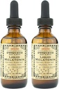 Svasthya Body & Mind Liquid Melatonin - Promotes Natural Sleep - Alcohol Free for Adult and Children, Made in The USA, 2 oz, Pack of 2