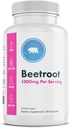 Beetroot Capsules - 每架1300mg, 60辆Capsules, 30辆Vegan,非GMO - 在美国制造 - Premium Beetroot 成人补充品