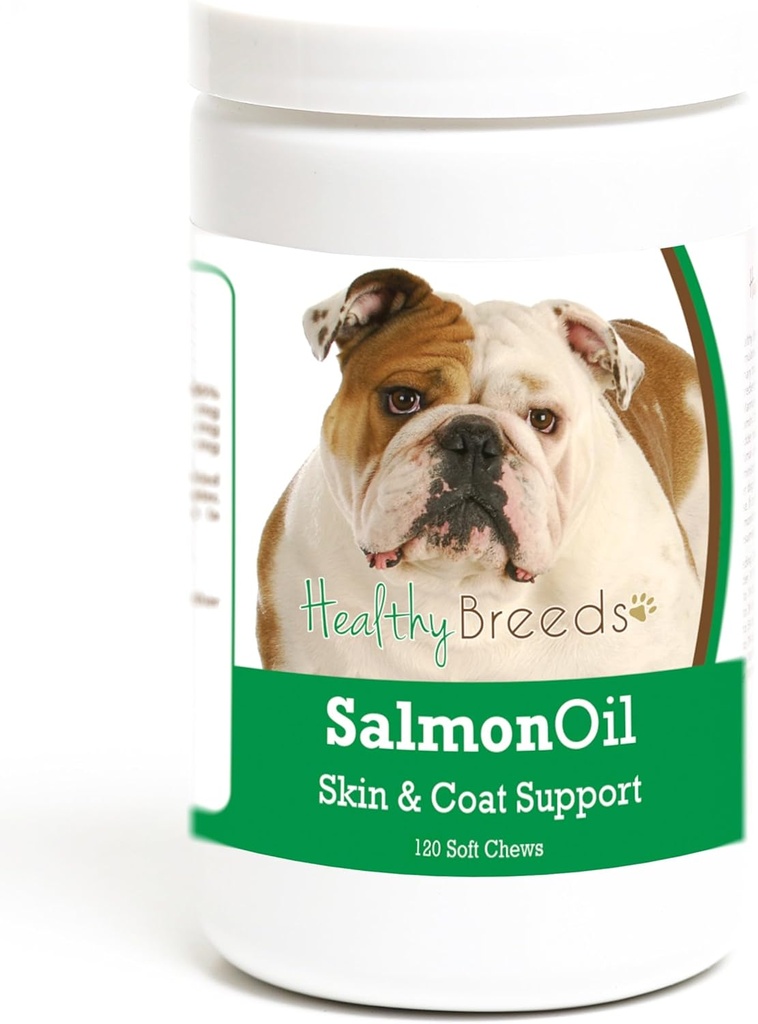 Healthy Breeds Bulldog Salmon Oil Soft Chews 120 Count