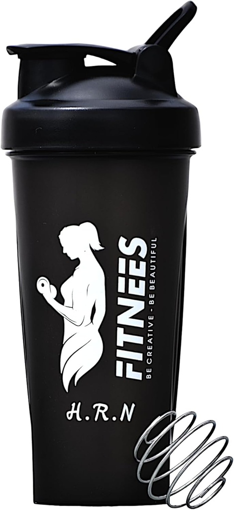 H.R.N 20 Ounce Proteine Shaker Sticla pentru femei, Proteina Shaker Sticla, Shaker Sticla Perfect pentru Pre si Post Antrenament, Shaker Cup pentru Bautura Proteina, Cocktail Shaker Cup 