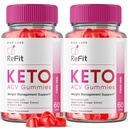 Refit Keto ACV Gummies for Advanced Weight Loss with Apple Cider Vinegar, Supplement, Helps in Reducing Belly Fat, for Extra Strength (120 Gummies)
