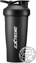 EXTREME Classic Shaker Şişe Tel Whisk ilə, Protein Shakes və Pre Workout üçün Perfect, Leak Proof Shaker Cups, Chloe Pulsuz, Dishwasher SAFE, 24 Ounce, Black