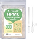 000 Empty Vegan Капсули з 2 мікро ложки - 1000 графічних вегетаріанських капсул - Empty Pill Capsules для порошків добавки
