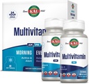 KAL Multivimin AM/PM, 2-in-1 Phụ nữ và Đàn ông đa vũ trụ, Turmeric, Tart Cherry, Matchy và Spirumina cho Immune, và hỗ trợ tế bào, Gluten Free, 30 Phục vụ, 120 phiến đá