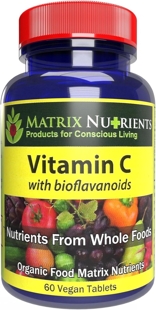 Vitamin C - Premium Quality with BIOFLAVANOIDS! - Highest Absorption Rate, 100% Organic Natural Ingredients - Immune Boosting, Energy Lifting!- Vegan Tablets (60ct)
