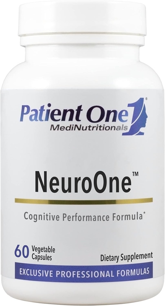 Patient One NeuroOne | supplement to Support Memory, Cognition, Mood and Focus* | with Citicoline, Acetyl-L-Carnitine, Gingko and More | 60 Capsules