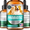 Premium Probiotics for Dogs, Cats - Enzymes & Prebiotics תוסף - Helps to Relieve Diarrhea, Vomiting, Upset Stomach, Gas, Constipation & Bad Breath - תמיכה במערכת העיכול - 2 Fl Oz Oz