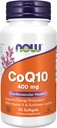 Agora Foods Suplementos, CoQ10 400 mg, Grado Farmacéutico, Formas de transmisión producidas por fermentación, 30 Softgels