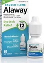 Alaway Antihistamin Eye Drops for Itchy Eyes, Fast- Acting, Up to 12- Hour Eye Itch Relief, Clinically Tested Prescrictions - Kekuatan Formula, 0.34 Fl Oz