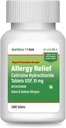 HealthCareAisle Alergy Relief - Cetirizina clorhidrat comprimate USP, 10 mg - 500 comprimate - Original prescription Concentration Alergy Medicamente, 24-our Relief