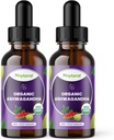 Ashwagandha Liquid Drops Helduentzako - Potent Liquid Ashwagandha Root Extract for Energy and Mood Support - Tincture Vegan Non-GMO Gluten & Alcohol-Free (240 Zerbitzu)