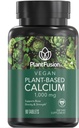 PlantFusion Vegan Calcium, Premium Plant На основі кальцію (1000mg) Виявлено з Ісландського Червоного Algae, Plus Magnesium, D3, K2 та Boron, 90 Vegan Таблетки