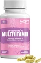 Multivitamínico feminino - Multivitamínico completo para mulleres 50 + con vitaminas esenciais A, B, C, D, E, calcio e ferro - soporta enerxía, humor, cabelo, pel, Nails e saúde global - 60 cápsulas