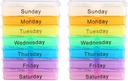Pill Seramik, 2 PCS Pill Organizer 4 Gün, 7 gün Pill Box Portable Travel Pill Case Vitamin Baxışları Baxışları üçün Personal Medicine Organizer