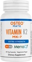Osteo Mate® Vitamin K2 (MK-7) 300 mcg Supplement, Ekstra Kuvvet, 60 Veg Capsules