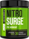 Jacked Factory NITROSURGE Pre Workout Supplement - Endless Energy, Instant Strength Gains, Clear Focus, Intense Pumps - NO Booster & Powerful Preworkout Energy Powder - 30 zerbitzatu, Green Apple