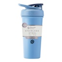 BlenderBottle Sport Sleek Insulated Stainless Steel Shaker Bottle with Wire Whisk, 25-Ounce, Dusty Blue – Protein Shakes & Hydration for Athletes & Fitness Enthusiasts, Easy Mixing, Slim Easy to Hold, Keeps Drinks Cold, Lockable Lid | Sleek