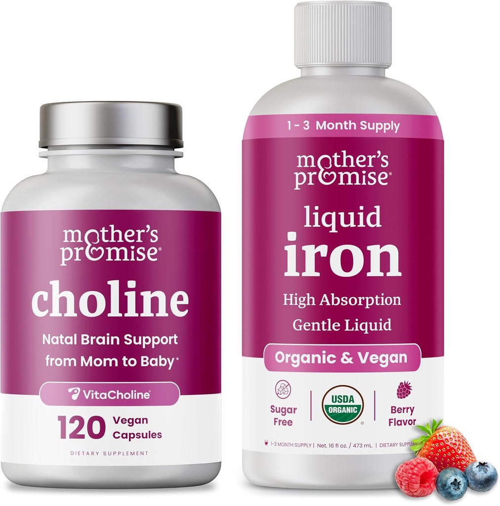 Promessa della mamma ferro liquido & Choline capsule Bundle
