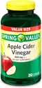 Apple Cider Vinegar, 450mg, 250 Capsules Tamaño de valor | Suplemento dietético | Gluten-Free, Sugar Free, Lactose Free | Apple Cider Vinegar por Spring Valley