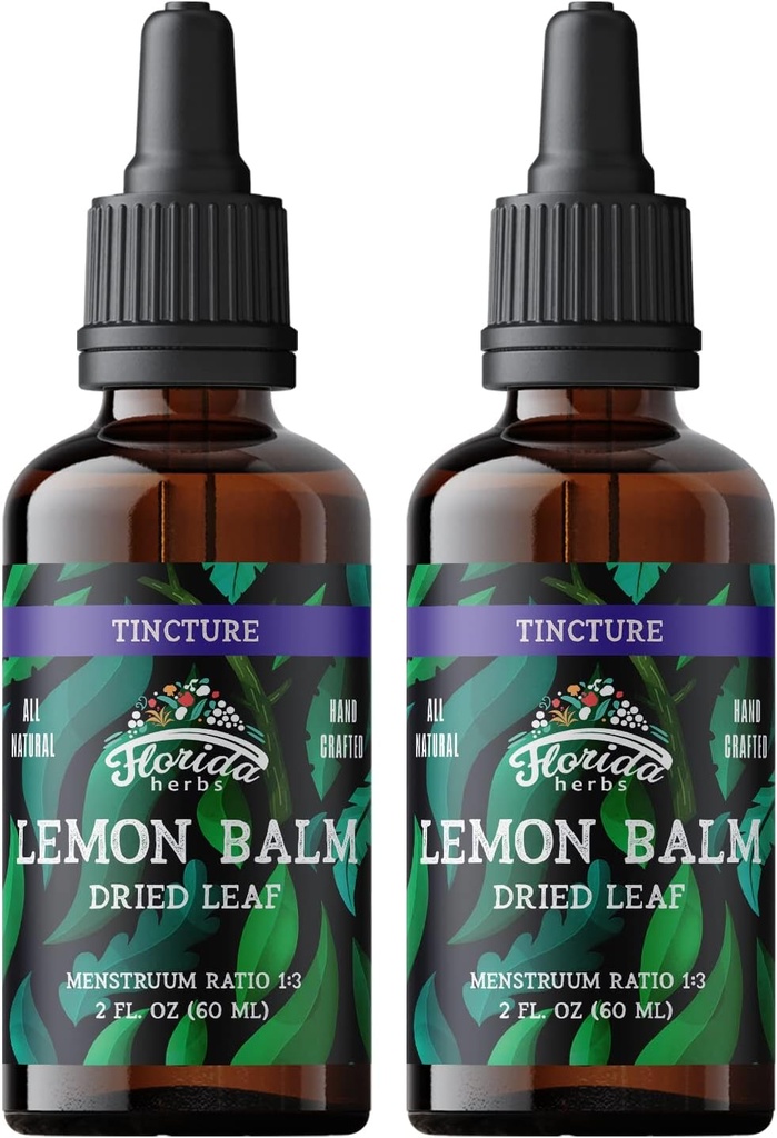 Lemon Balm Tincture - Organic Lemons Drops - Lemon Balm Extract - Made in USA - Organik 4 Fl Oz