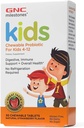 GNC Milestones Kids Chewable Probiotic for Kids 4-12, 30 Chewable Tablets, 다이제스트 및 면역 시스템 지원