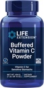 Life Extension Buffered ויטמין C אבקת, Buffering מינרלים, Calcium, Magnesium, Potassium & אבץ, עבור בטן רגישה, Gluten Free, non-GMO, Vegetarian, 454 גרמים, על 84 משרתים, על 84 משרתים.