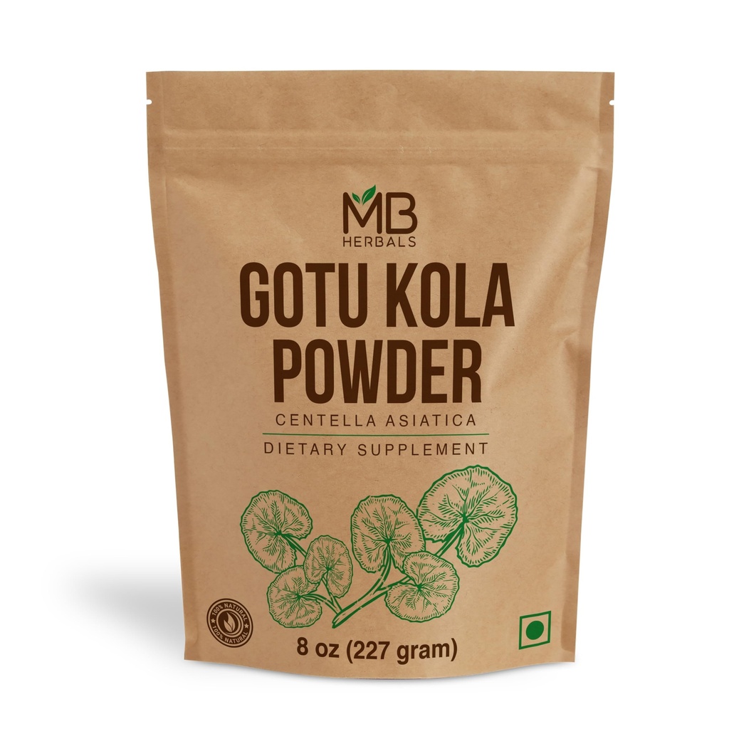 MB Herbals Gotu Kola Powder 8 oz (0.5 lb / 227 Gram) | Centella asiatica