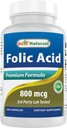 제일 자연적인 Folic 산 800 mcg 240의 캡슐