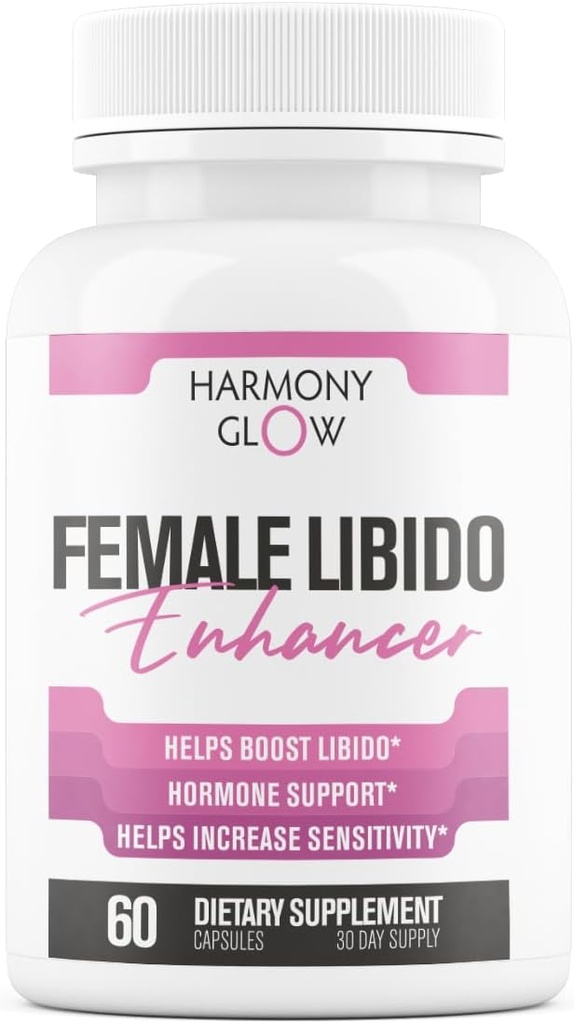 Harmony GIow: New Libido Booster for Women , Boost Desire, Mood, Energy, Sensitivity , Tribulus, Muira Puama + 12 More Ultra Dosed Powerful Ingred Powerful Ingrients s Natural " Safe 3rd Party Tested - 60 Capsules