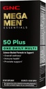 GNC Mega Men Bir Daily 50 Plus Multivitamin, Elm-Backed Formula for General Wellness, Prostate and Circulatory Support and Immune Health, 60 Count