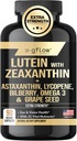 Integratori di Lutein e Zeaxanthin - Vitamine Occhi Avanzate con Astaxantina, Omega 3, Resveratrolo, Bilberry, Lycopene, Quercetin, Ginkgo Biloba, Vitamina D | Health Vision made in USA