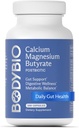 BodyBio Butyrate - Postbiótico para Gut Health, Digestive Support, Bloat, Gas &amp; Constipation Relief, Leaky Gut Repair - Calcium, Magnesium + Butyric Acid Supplement for GI Wellness