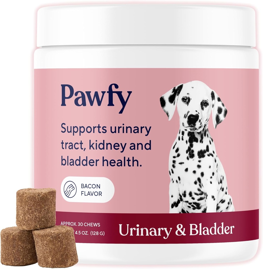 Pawfy Dog UTI Supplementary 124; Cranberry & D-Mannose for Urinary Tract & Bladder Health dictional