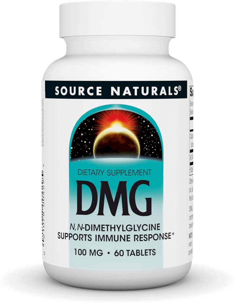 Source Naturals DMG 100 mg Complément alimentaire qui appuie la réponse immunitaire - 60 comprimés