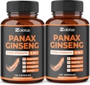 Zolotus Korean Red Panax Ginseng + Ginkgo Biloba, Ashwagandha, Beetroot, Green Tea - 120 Kapsle (Balení po 2)