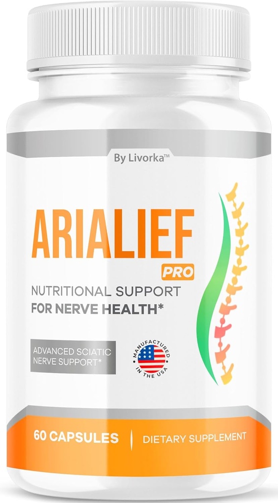 LIVORKA Arialief Pro Capsules for Sciica, Arialeaf Nutrital Proproment for Nerve Health, Arialeaf Prime Palm Sciima, Aria Leave Primepalm Aria LIEF EXF EXA, 1 tháng