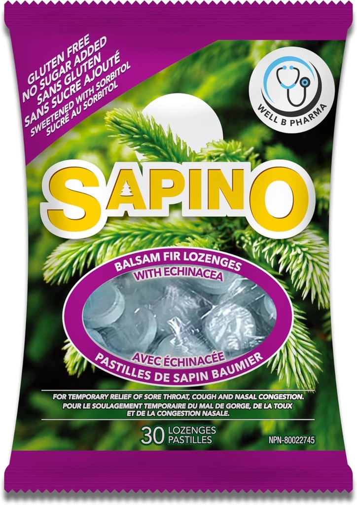 Balsam Fir Lozenges dengan Echinacea, Light Green