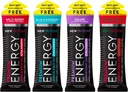 NewTrition ® Extra Strength Energy Shots, 250 mg koffein Energy with Vitamin B & Aminosyrer, Sugar- Free Vitamin Energy Shot, Zero Calorie Focus & Stamina Booster, 1.7 fl oz (pakke med 4, 4 Flavors- Mixed-1)