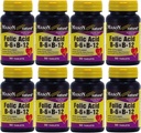 Mason Vitamin Folic Acid B-6 & B12 Heart Health Formula 90 Tablet per Botol Paket 8 Total 720 Tablet