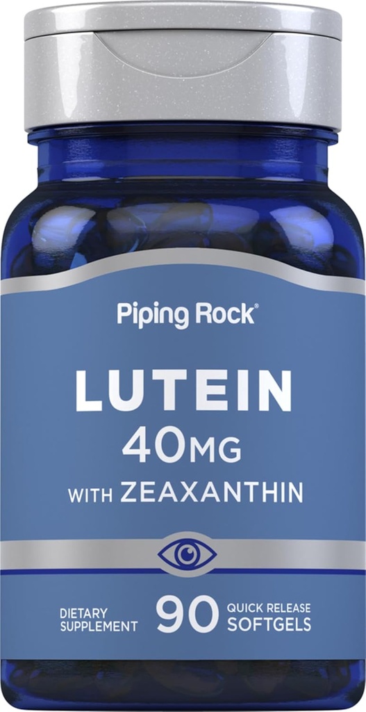 Piping Rock Lutein com 40mg de Zeaxantina 90 Softgels