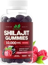 Shilajit Gummies 10.000mg für Männer und Frauen - Maximale Stärke Pure Himalayan Shilajit, Glutenfrei, Non-GMO, 100% Vegetarisch - Natürliche Himbeere Geschmack - 60 Count