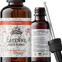 Екстракт от Cayenne Tincture, Organic Cayenne (Capsicum annuum) Сушен пипер - растителен глицерин - Non-GMO - 2 oz