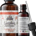 Cayenne Tincture Extract, Organic Cayenne (Capsicum annuum) Dried Pepper - Vegetable Glycerin - Non-GMO - 2 oz