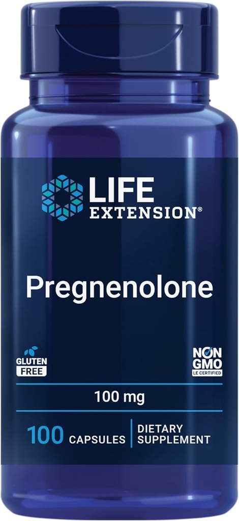 Life Extension Grapencolon - Hormonbalance Supplement for sunde hormon Niveauer, 100 mg - Hormone Balance, Memory, Focus, Kognitiv Sundhed - Glutenfri, Non- GMO, 100 Kapsler