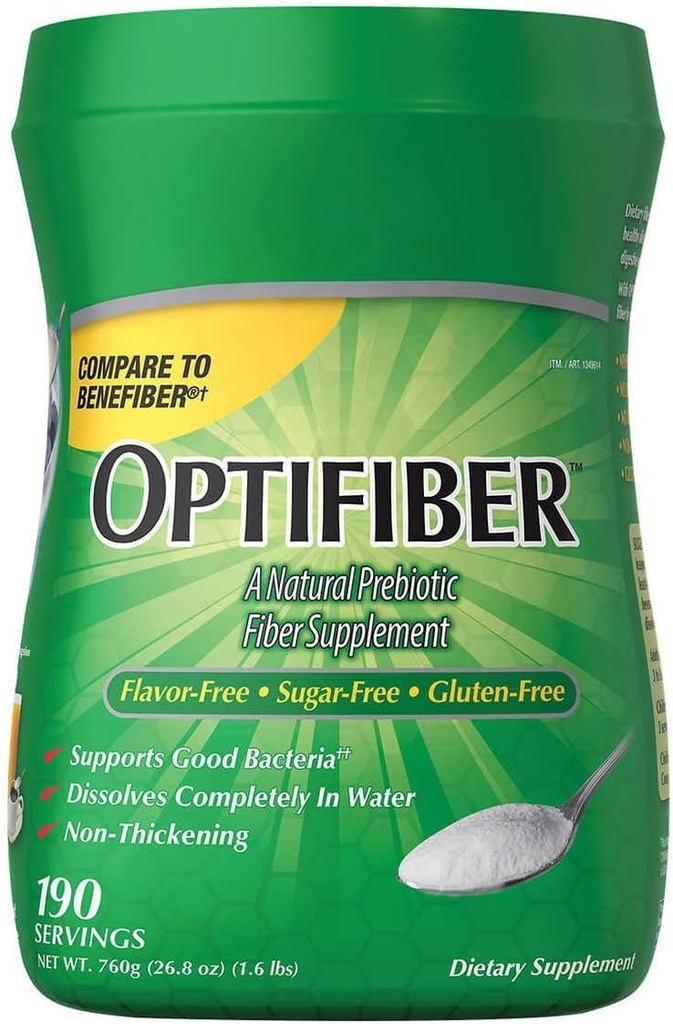Optifibe 'r Powder by Kik- Iand, Fiber Supplement, 25.6 oz (190 Servere)