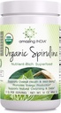 놀라운 인도 유기 Spirulina 분말 (Non-GMO) 16 온스 (454 gm) - 세포 재생, 면역 건강, 해독 및 전반적인 건강 지원 *