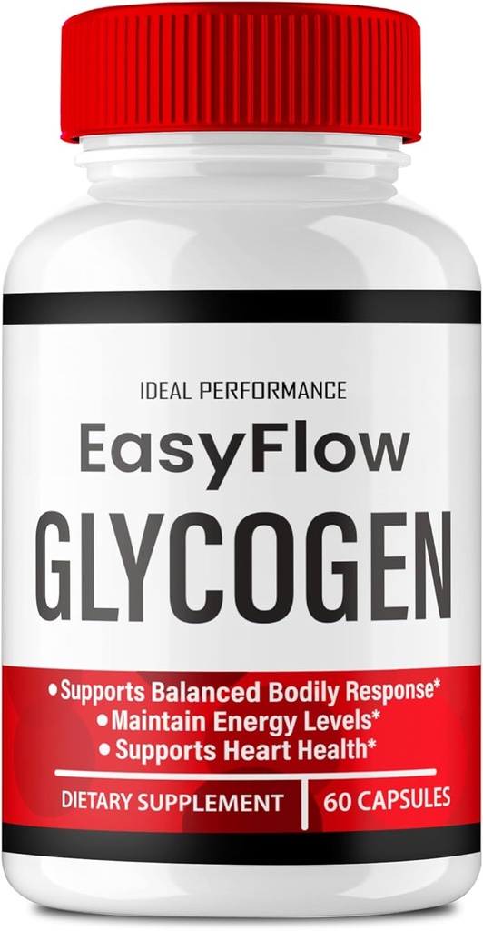 Easy Flow Glycogen Support Capsules - Official Formula Glycogen Support EasyFlow Pills, Easy Flow - Maksimum Strength, Glyco Optimizer Pills, Ümumi Sağlamlıq, Easy Flow Capsules Reviews (60 Kapsül)