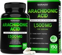 Arachidonic Acid supplement 1500mg (150 Capsules) - Muscle and Strength supplement for Muscle Mass " Recovery for Men " Gluten Free " Non-GMO - 3rd Party Tested - (150 Capsules)