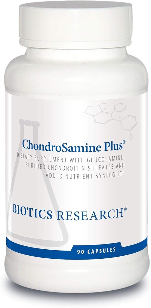 Biotics Research ChondroSamine Plus Glucosamine Plus Chondroitin, MSM, Витамини и минерали, Joint & Connective Taxy Support, Healthy and Ease of Movement. 90 капсули